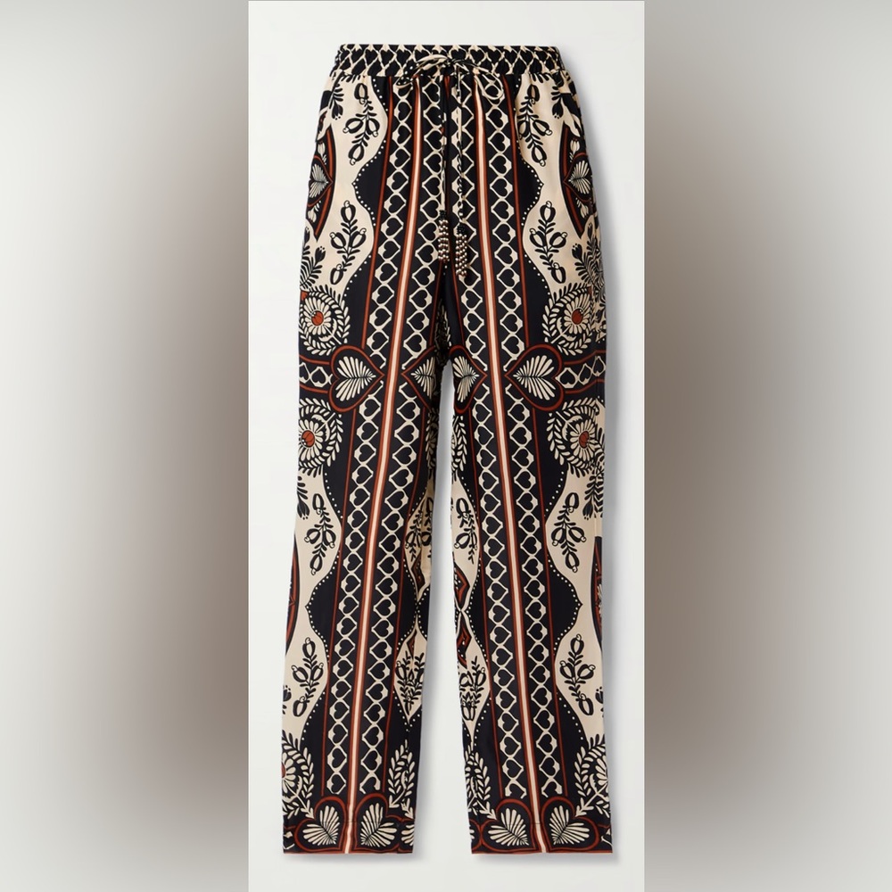 Bohemian Patterned Wide-Leg Pants